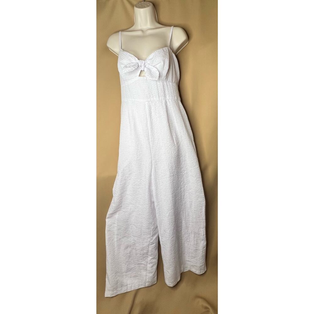 Aqua Sleeveless Cutout Wide Leg Jumpsuit L NWT - Picture 3 of 9